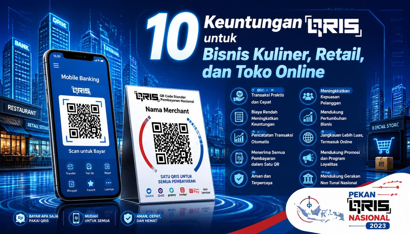 10 Keuntungan QRIS untuk Bisnis Kuliner, Retail, dan Toko Online
