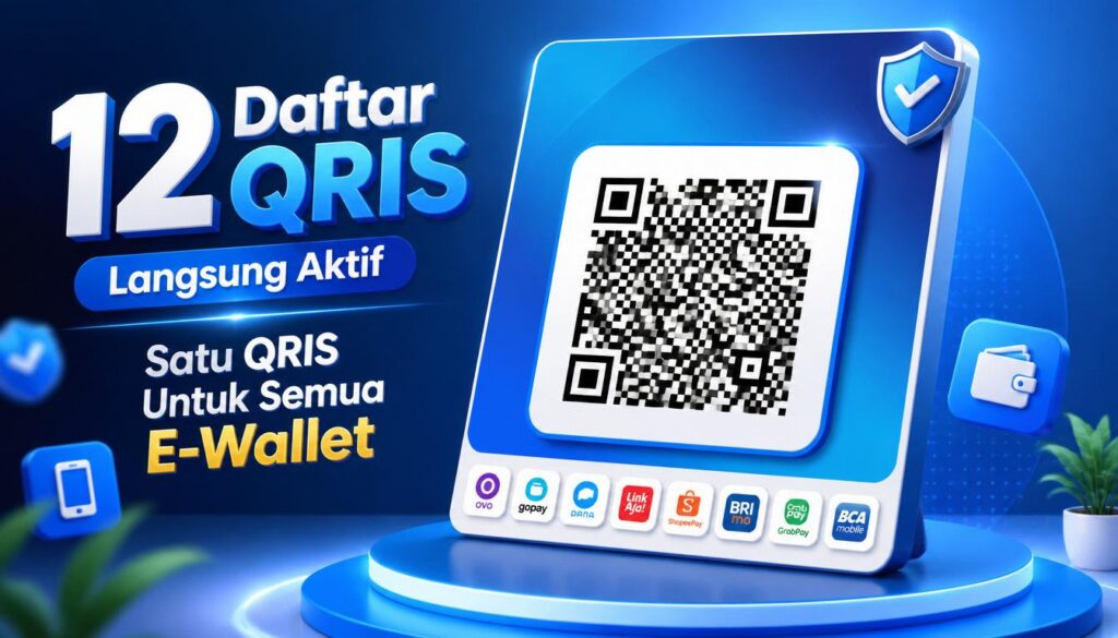 12 Daftar QRIS Langsung Aktif – Satu QRIS Untuk Semua E Wallet