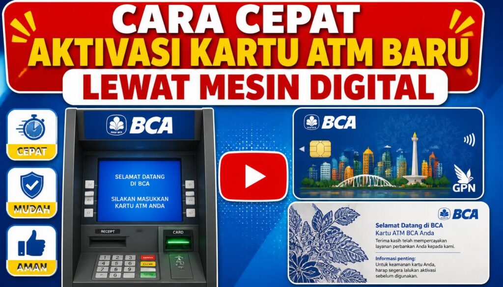 Cara Cepat Aktivasi Kartu ATM Baru Lewat Mesin Digital