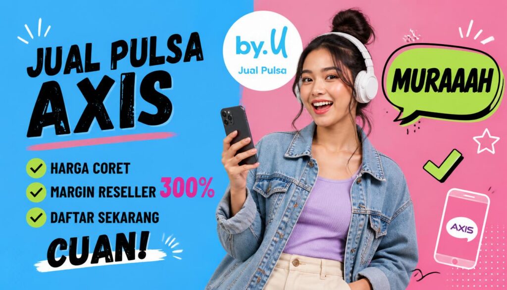 Jual Pulsa Axis Harga Coret Margin Reseller 300% Daftar Sekarang Cuan!