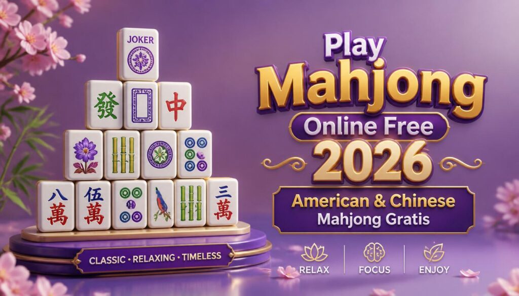 Play Mahjong Online Free 2026 – American & Chinese Mahjong Gratis