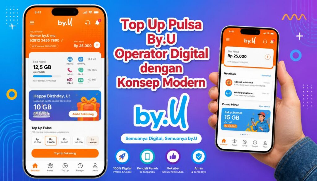 Top Up Pulsa By.U Operator Digital dengan Konsep Modern