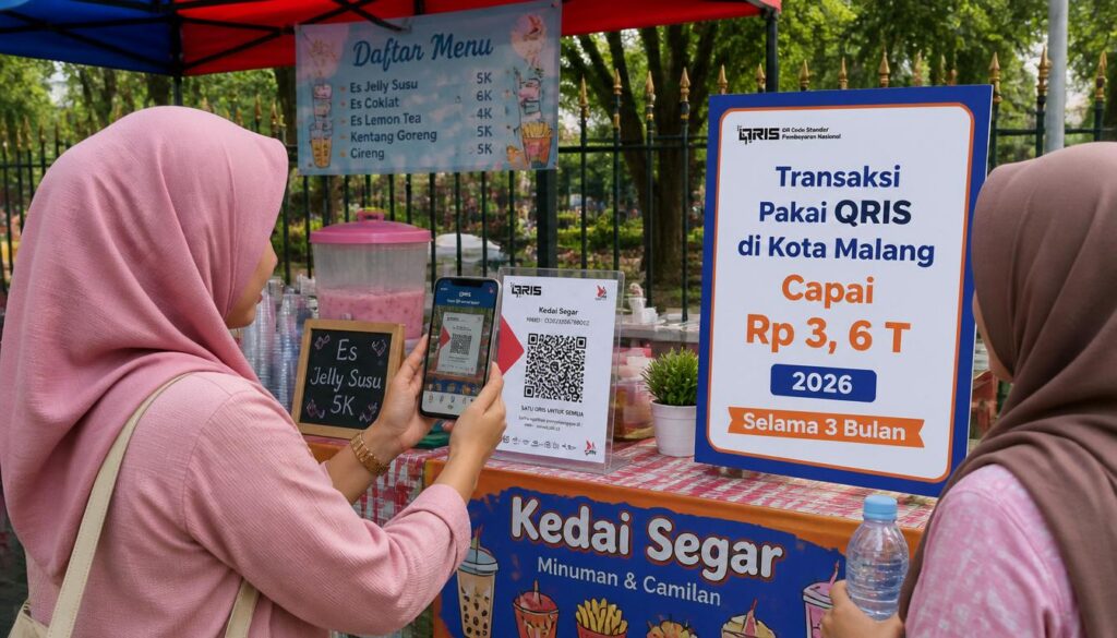 Transaksi Pakai QRIS di Kota Malang Capai Rp 3,6 T 2026 Selama 3 Bulan