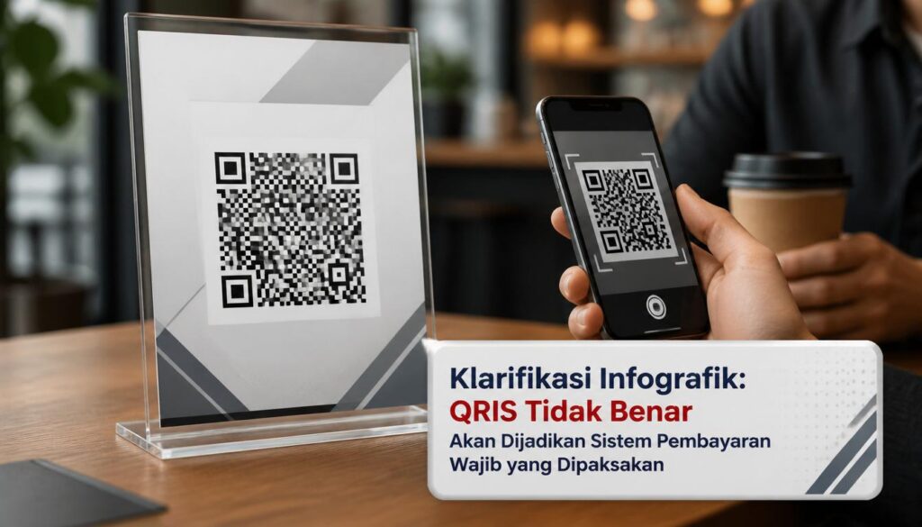 Klarifikasi Infografik QRIS Tidak Benar Akan Dijadikan Sistem Pembayaran Wajib yang Dipaksakan