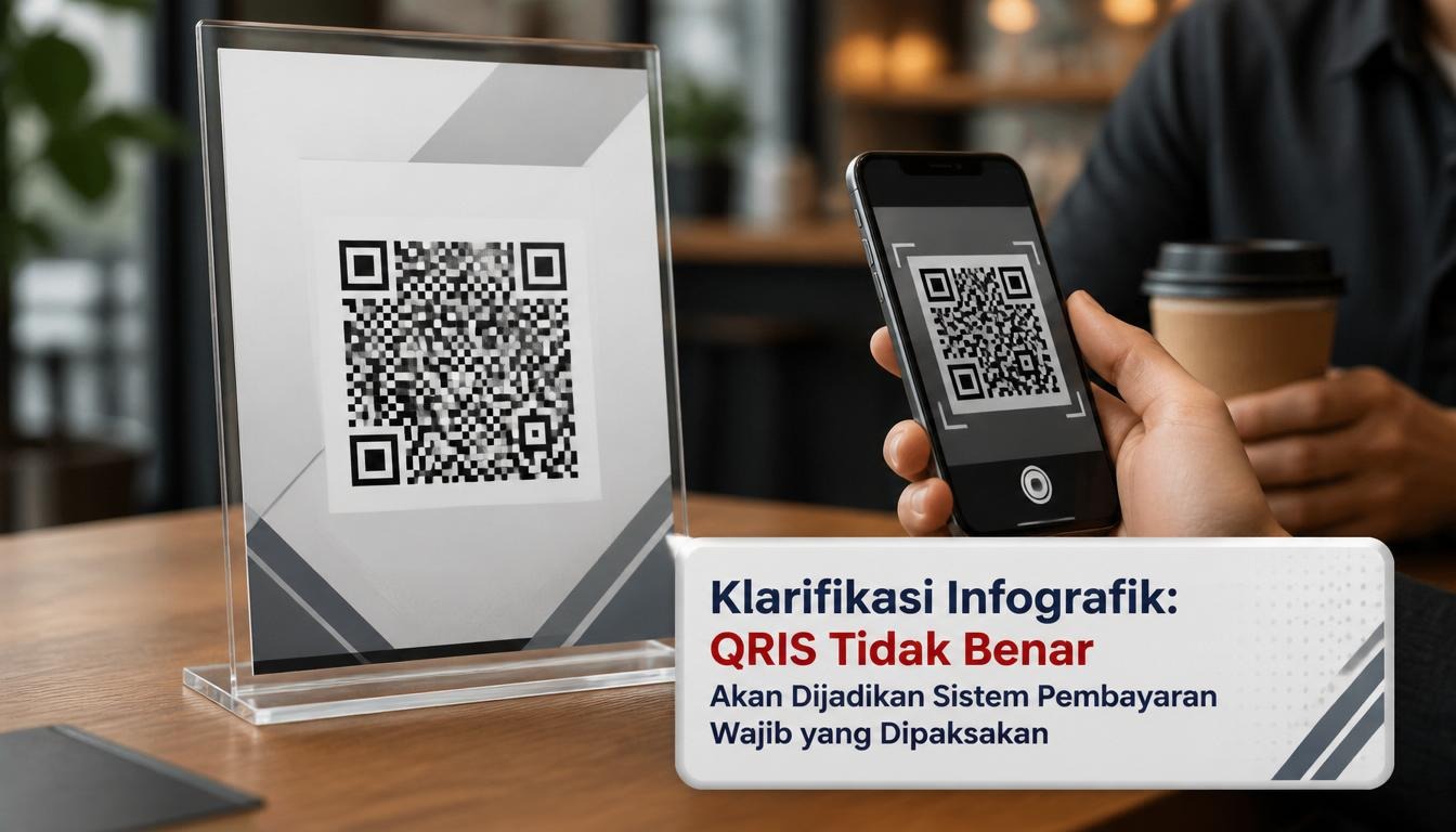 Klarifikasi Infografik QRIS Tidak Benar Akan Dijadikan Sistem Pembayaran Wajib yang Dipaksakan