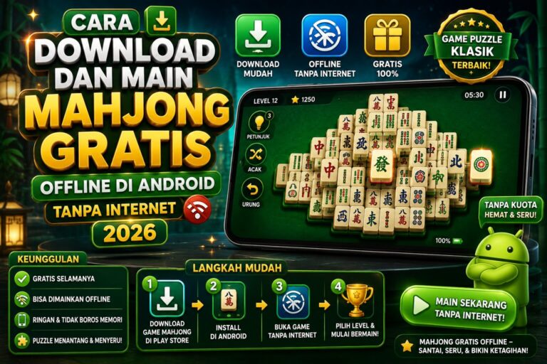Cara Download dan Main Mahjong Gratis Offline di Android Tanpa Internet