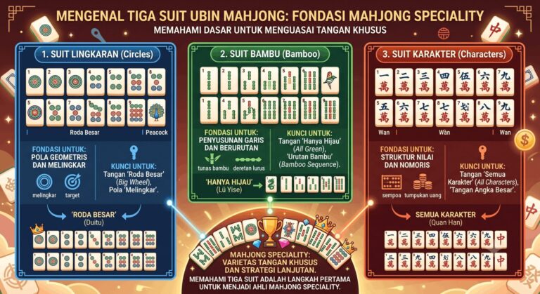 Ilustrasi: Mengenal Tiga Suit Ubin Mahjong sebagai Fondasi Mahjong Speciality