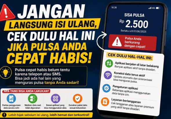 Jangan Langsung Isi Ulang, Cek Dulu Hal Ini Jika Pulsa Anda Cepat Habis