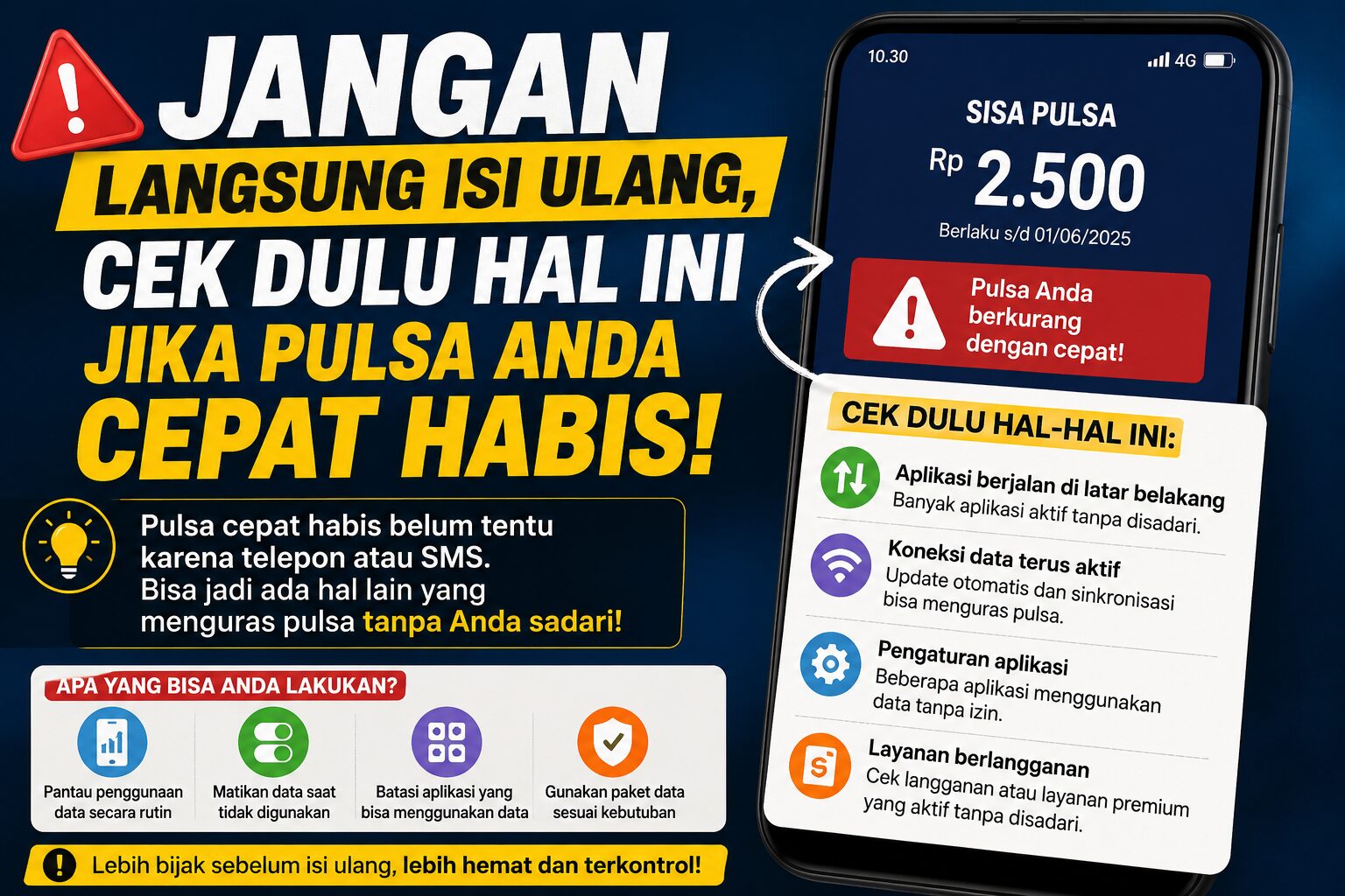 Jangan Langsung Isi Ulang, Cek Dulu Hal Ini Jika Pulsa Anda Cepat Habis